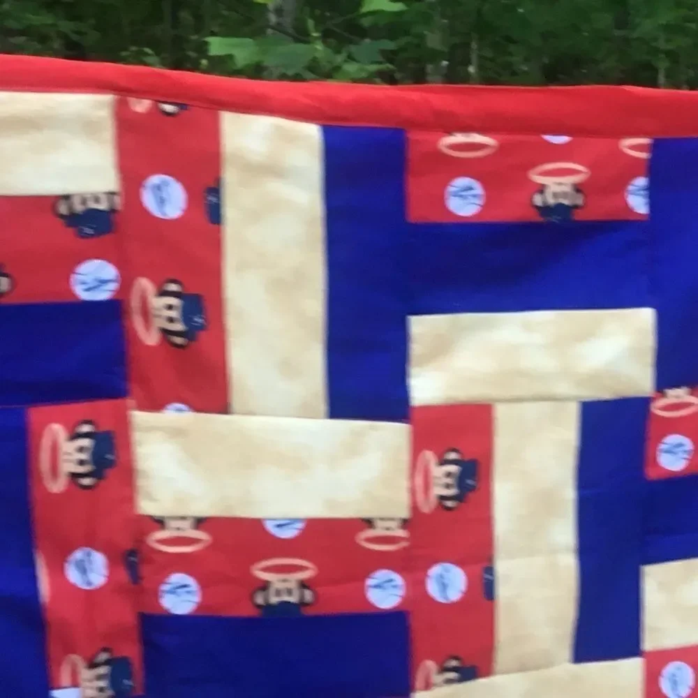 NWT. Hand Crafted Baseball Monkeys Quilt!